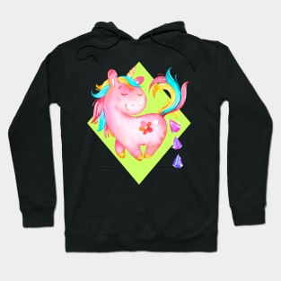 Unicorn pooping crystals super cute tee shirt Hoodie